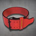 10mm weightlifting belt red