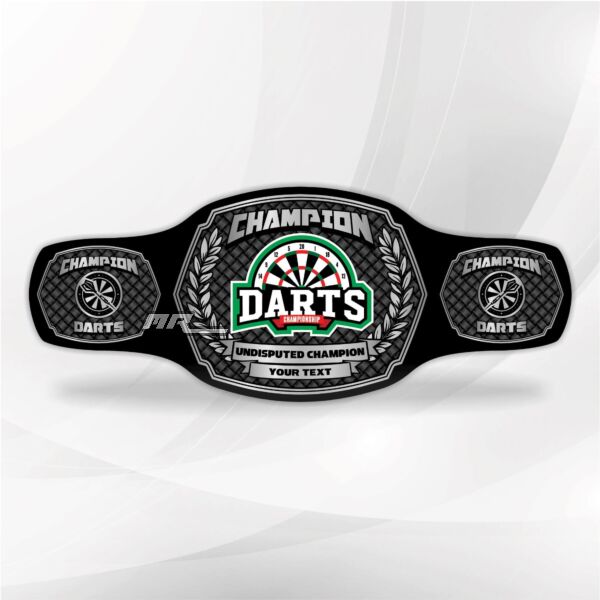 dart champion belt silver plated