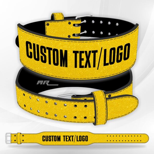 Glitter Weight Lifting Belt yellow