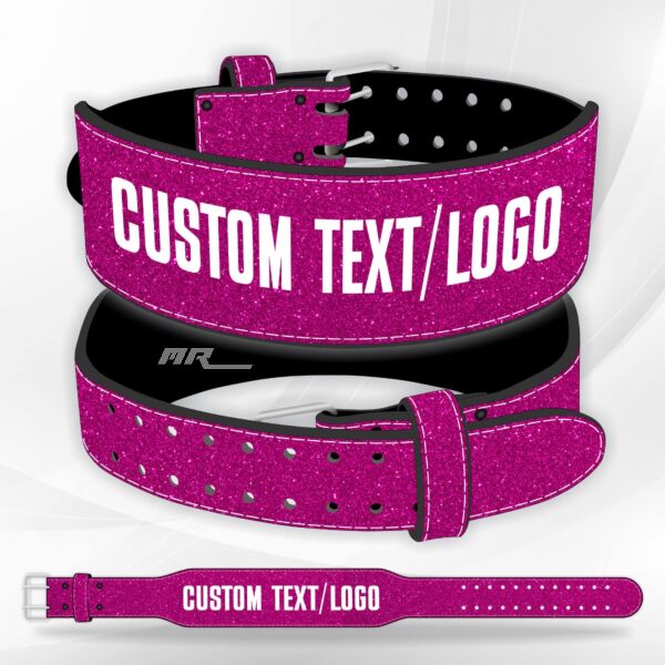 Glitter Weight Lifting Belt pink