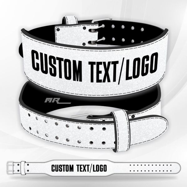 Glitter Weight Lifting Belt white