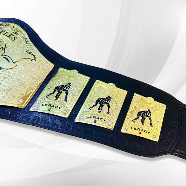 The Rock People Champion Belt Replica left side plates
