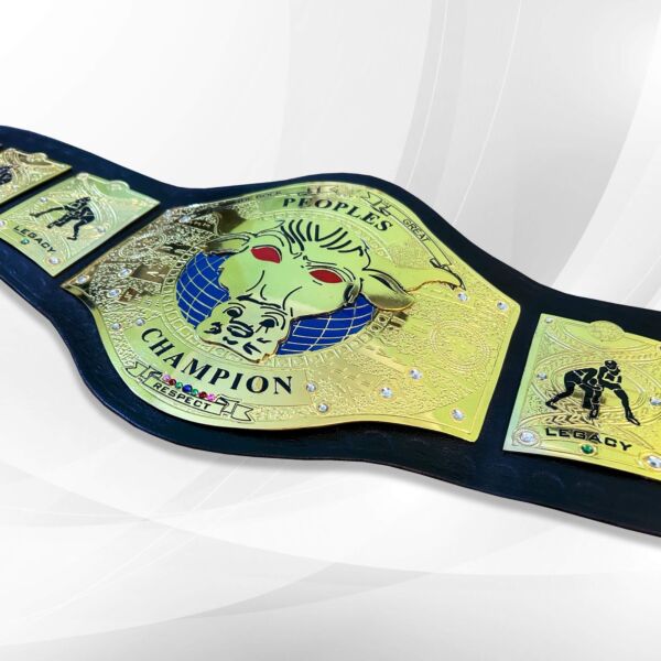 The Rock People Champion Belt Replica side view