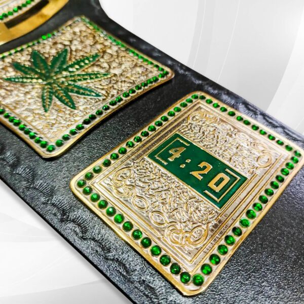 Weed 420 Championship Belt side plates