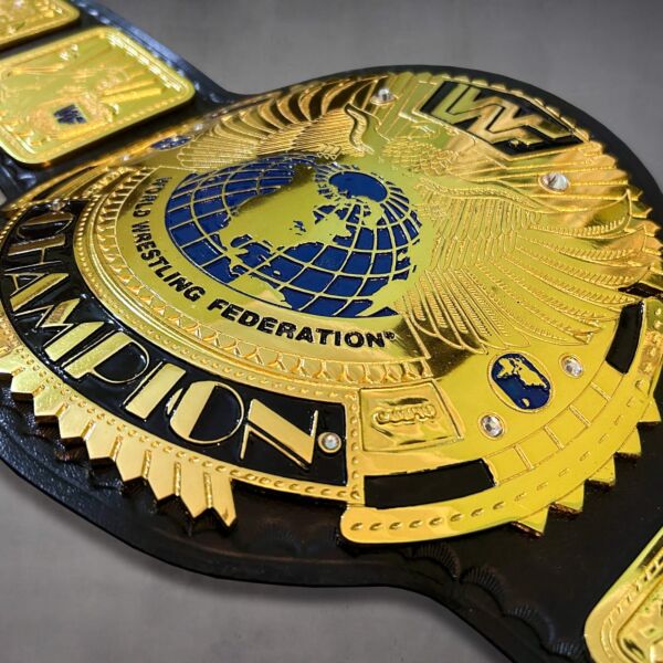 WWF Big Eagle Championship Belt Replica main plate view