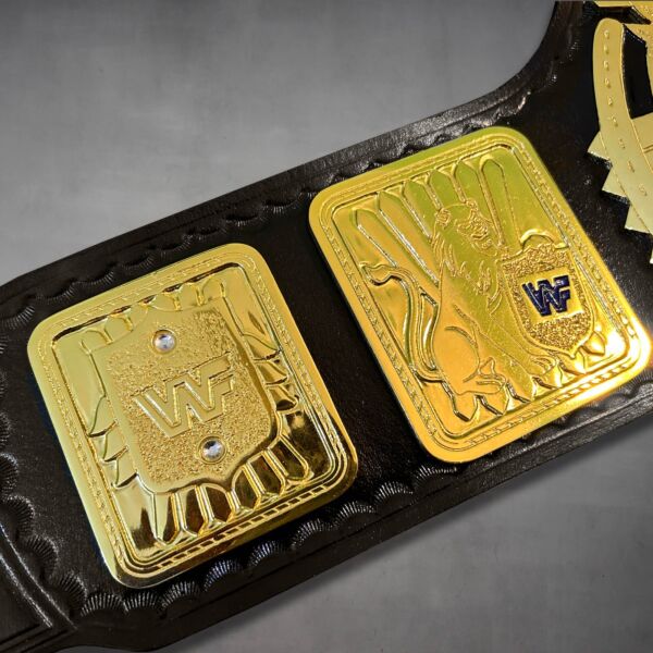 WWF Big Eagle Championship Belt Replica right side plates