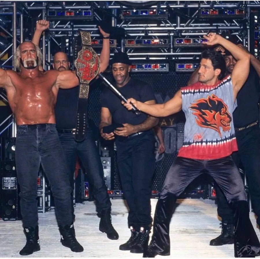 American professional wrestlers Disco-Inferno and hollywood Hulk Hogan